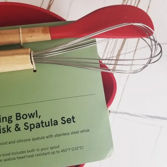 Figmint Mixing Bowl, Whisk & Spatula Set NWTO - Picture 2 of 4